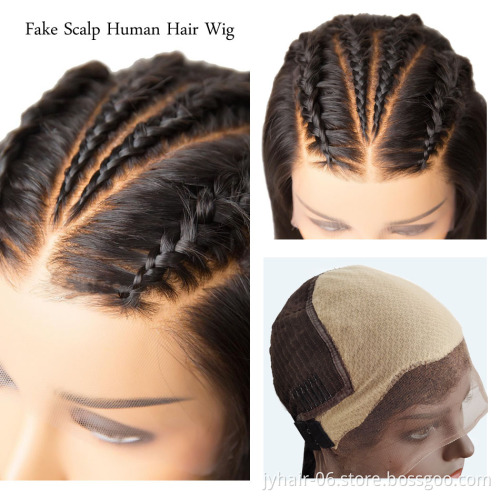 150% Density Scalp Wigs,New Design Pre Plucked Bleached Knots Natural Hairline 100% Human Hair Wigs
